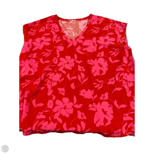 Top Short Sleeve By Jodifl In Pink & Red, Size: 3x