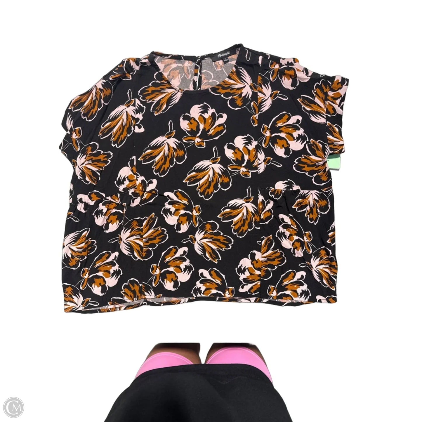 Top Short Sleeve By Madewell In Black, Size: S