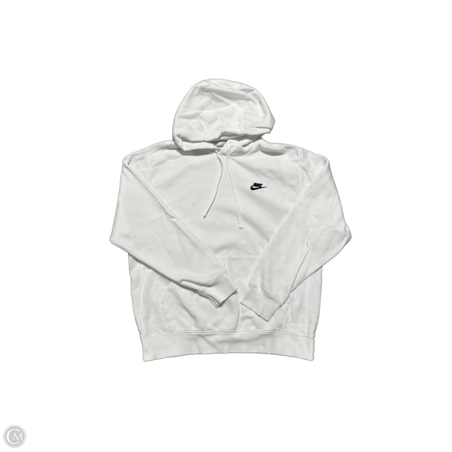 Sweatshirt Hoodie By Nike In White, Size: L