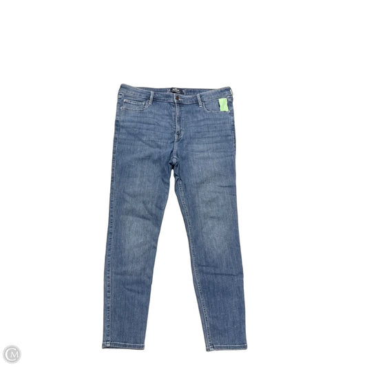 Jeans Skinny By Hollister In Blue Denim, Size: 16