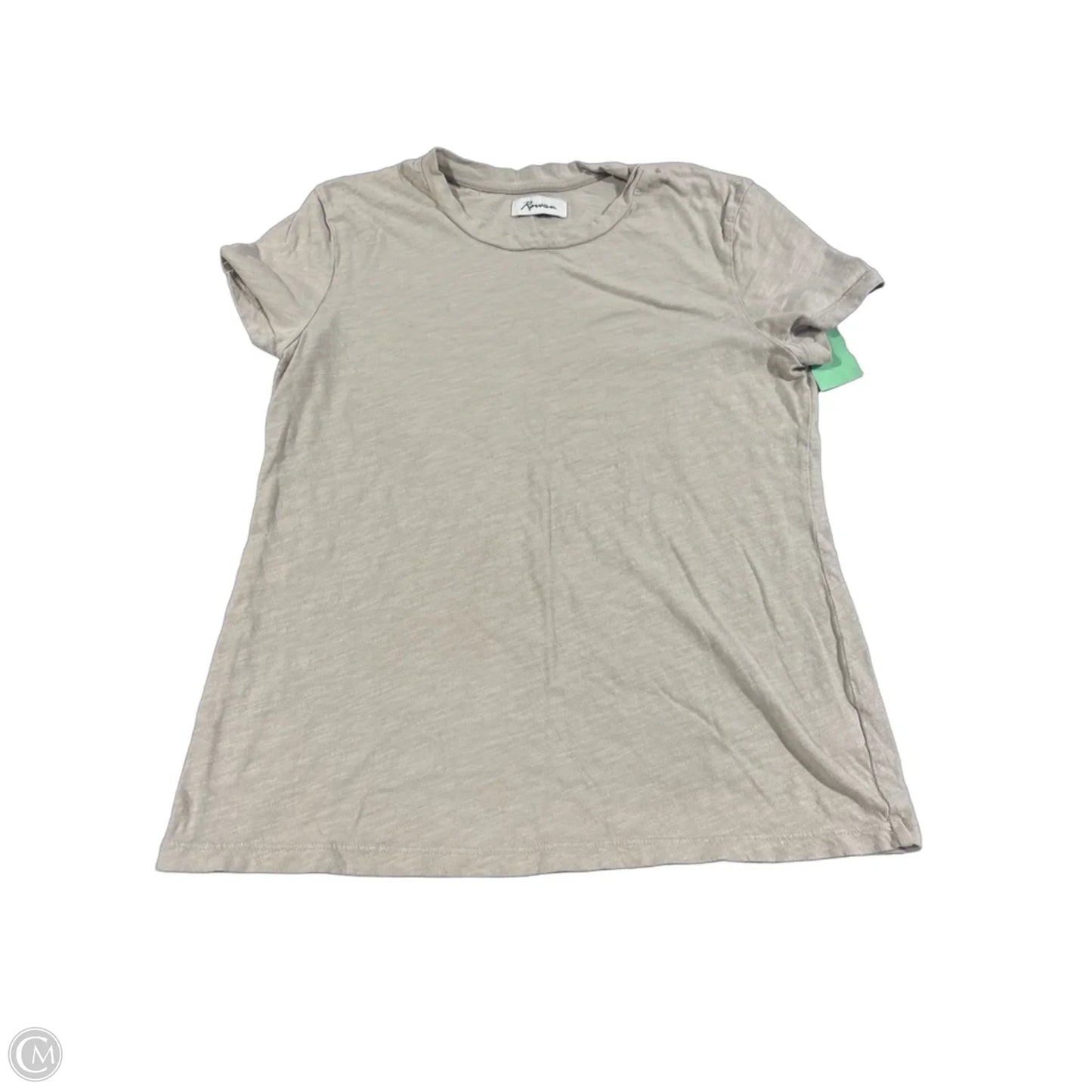 Top Short Sleeve By Cmc In Tan, Size: M