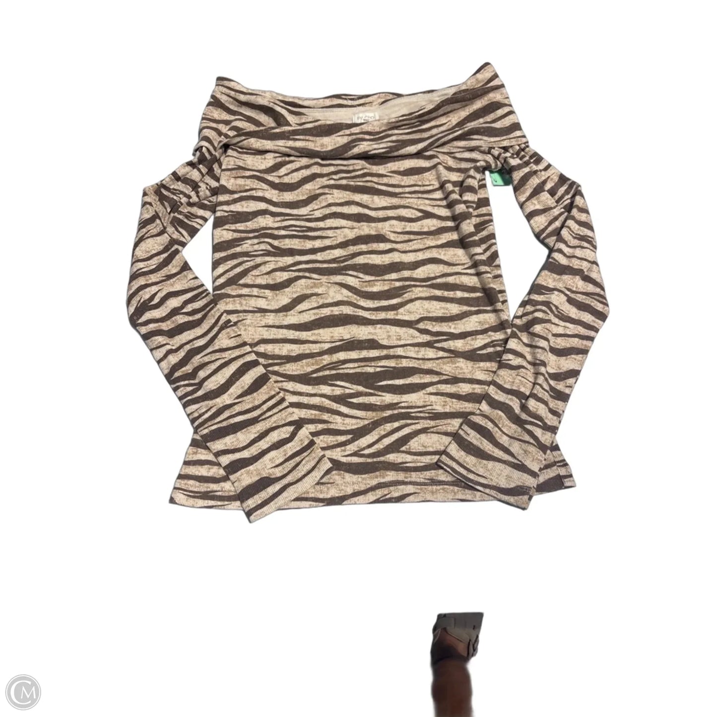 Top Long Sleeve By Pilcro In Zebra Print, Size: L
