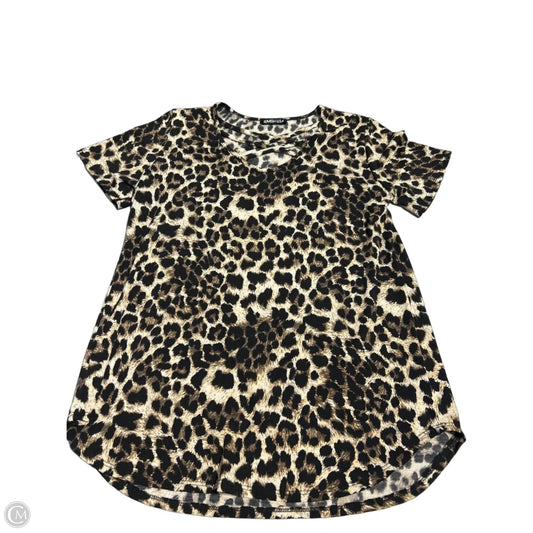 Top Short Sleeve By Heimish Usa In Animal Print, Size: S
