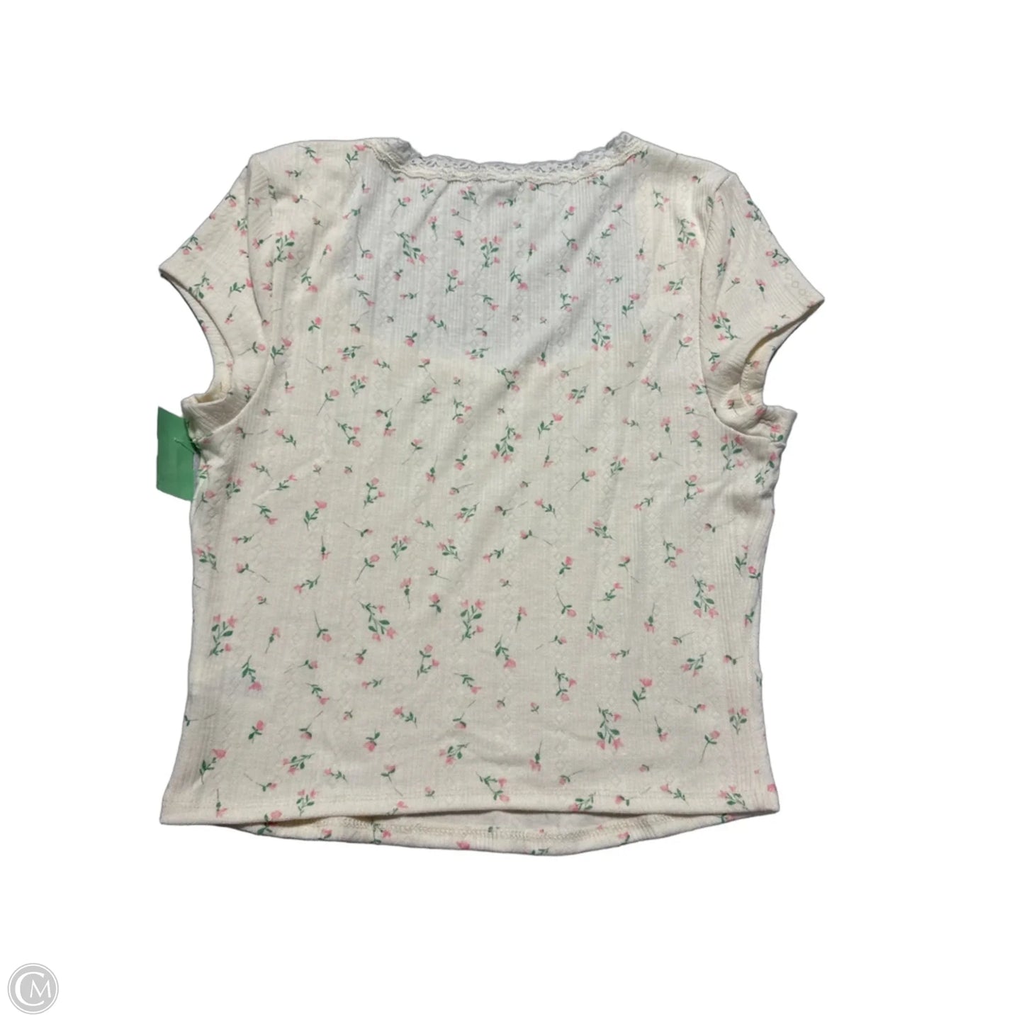Top Short Sleeve By Wild Fable In Cream, Size: M