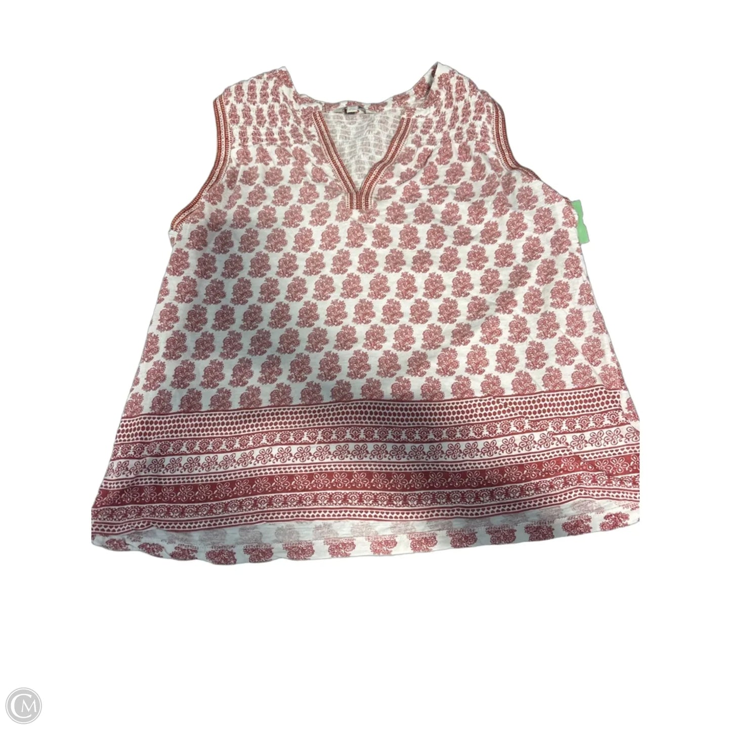 Tank Top By Lucky Brand In Orange & White, Size: S
