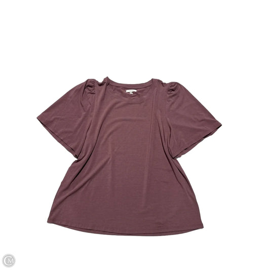 Top Short Sleeve By Maurices In Brown, Size: L
