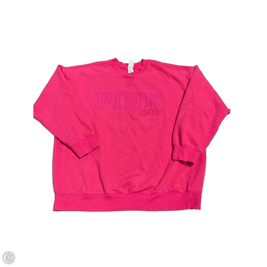 Sweatshirt Crewneck By Pink In Pink, Size: L