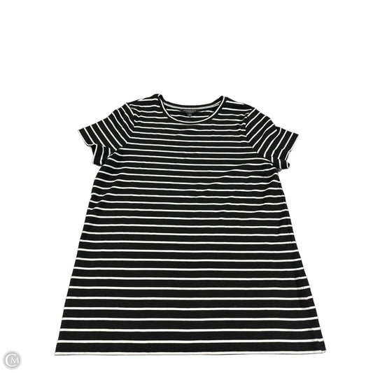 Top Short Sleeve By Liverpool In Black & White, Size: M