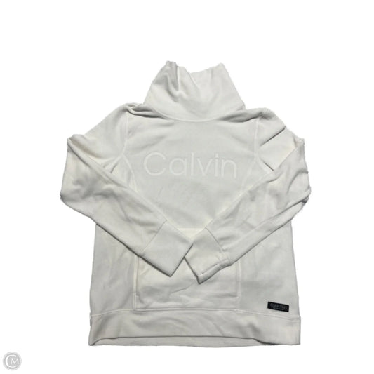Top Long Sleeve By Calvin Klein In White, Size: S
