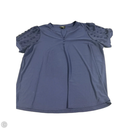 Top Short Sleeve By Cmc In Navy, Size: 3x