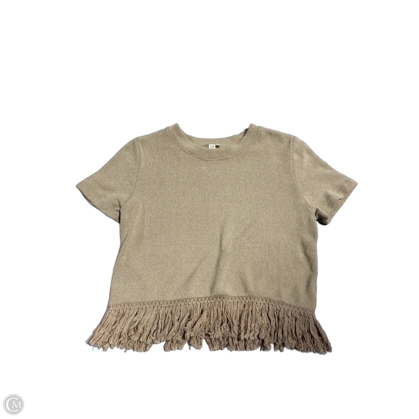 Top Short Sleeve By Hayden La In Tan, Size: S