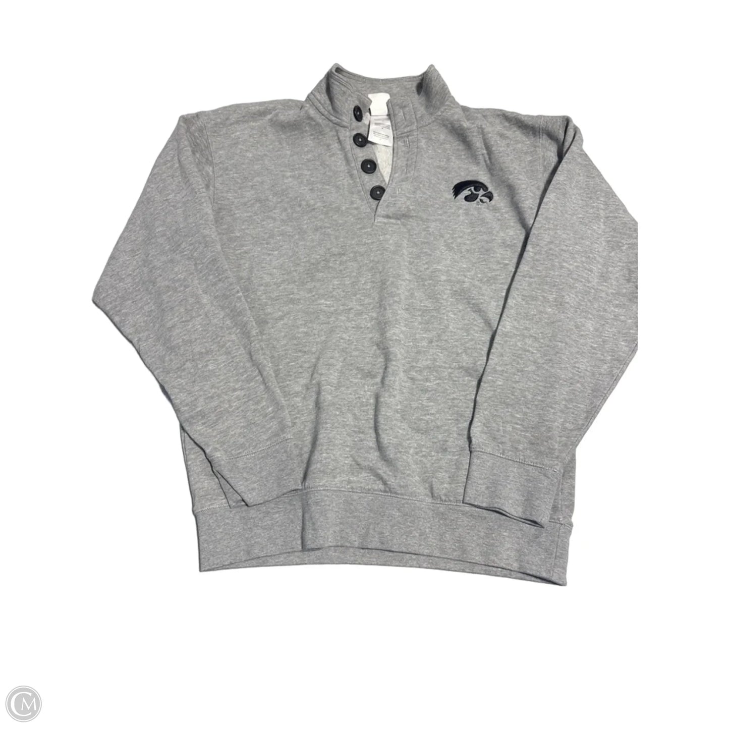 Top Long Sleeve By Champion In Grey, Size: M