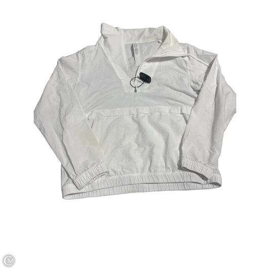 Athletic Jacket By Lululemon In White, Size: 8