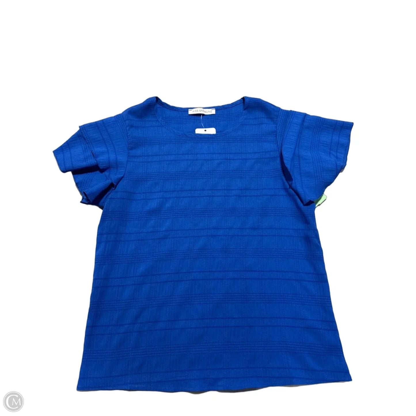 Top Short Sleeve By Miss Sparkling In Blue, Size: S