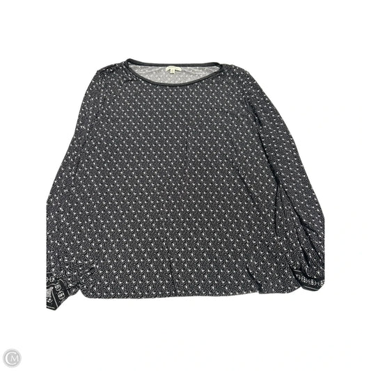 Top Long Sleeve By Max Studio In Black & White, Size: 2x