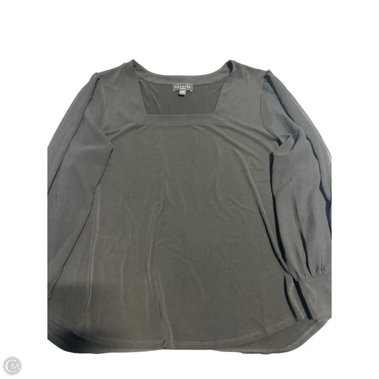 Top Long Sleeve By Premise In Black, Size: 3x