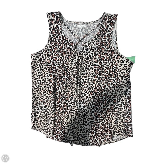 Top Sleeveless By Maurices In Animal Print, Size: Xl