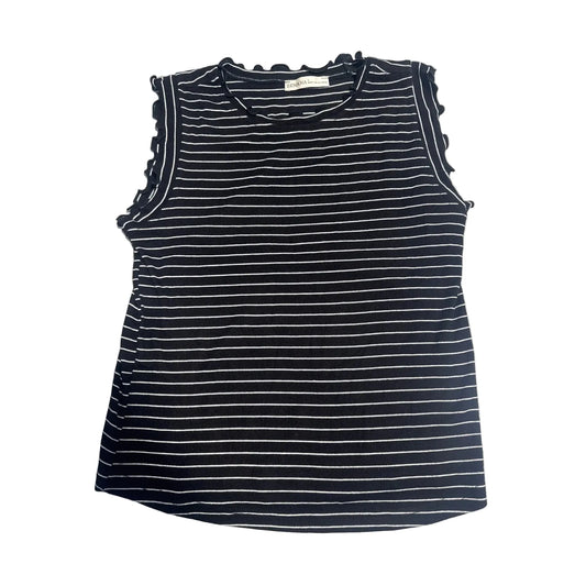 Tank Top By Zenana In Black & White, Size: L