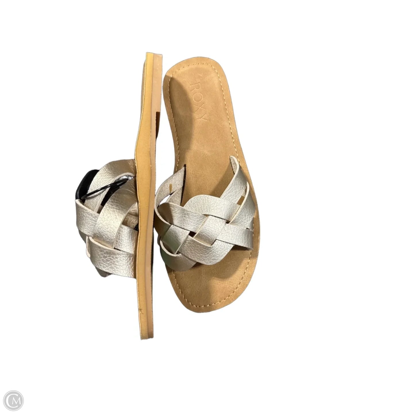 Sandals Flats By Roxy In Gold & Tan, Size: 6