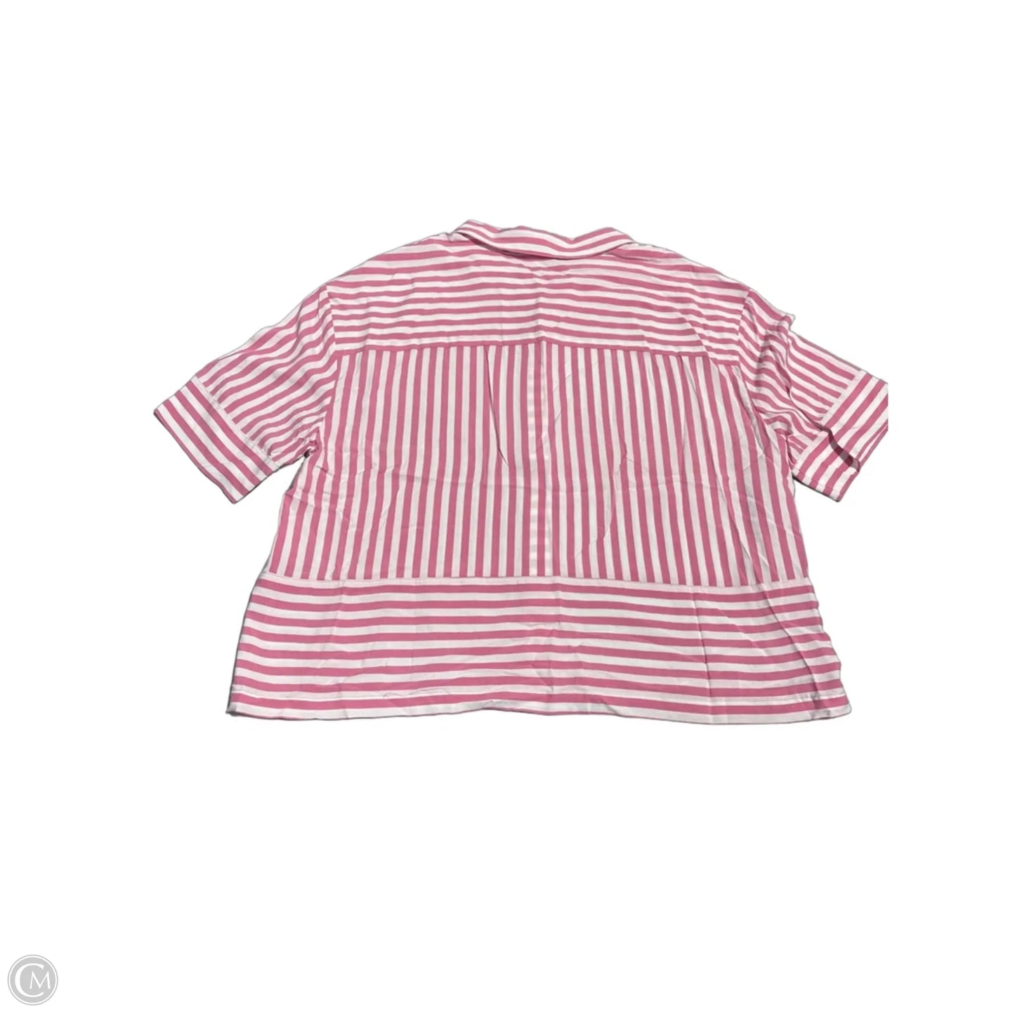 Top 3/4 Sleeve By Jane And Delancey In Pink & White, Size: Xl