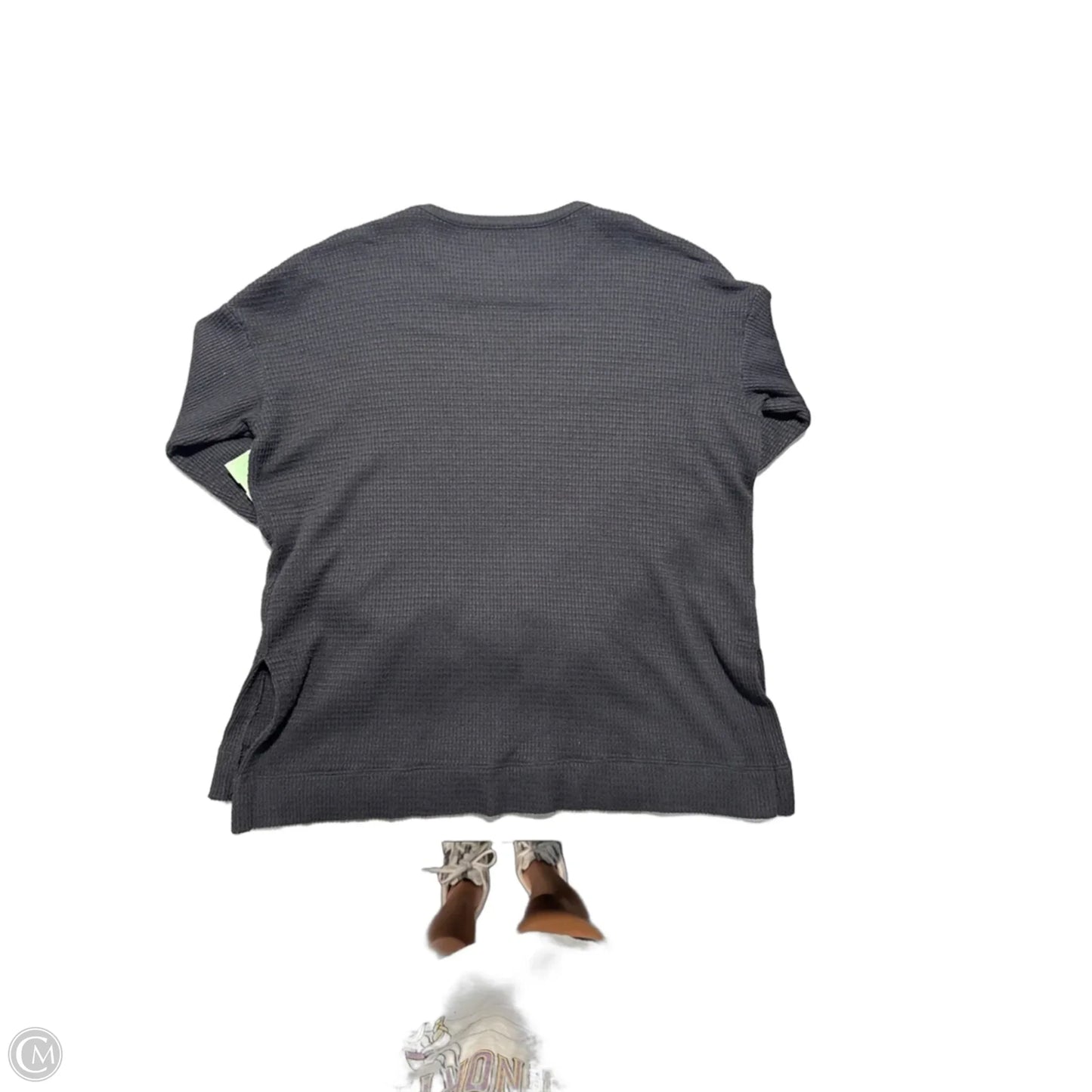 Top Long Sleeve By American Eagle In Grey, Size: Xs