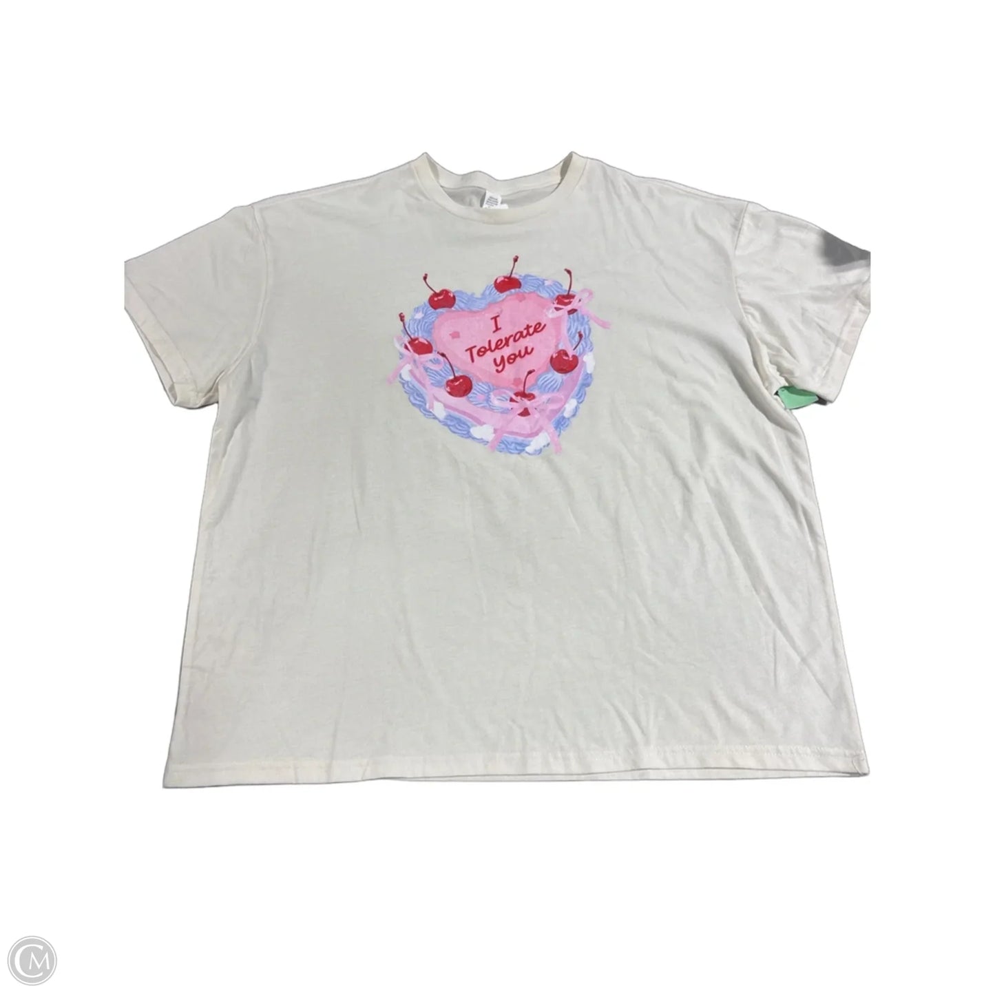 Top Short Sleeve Basic By Cmc In Cream, Size: L