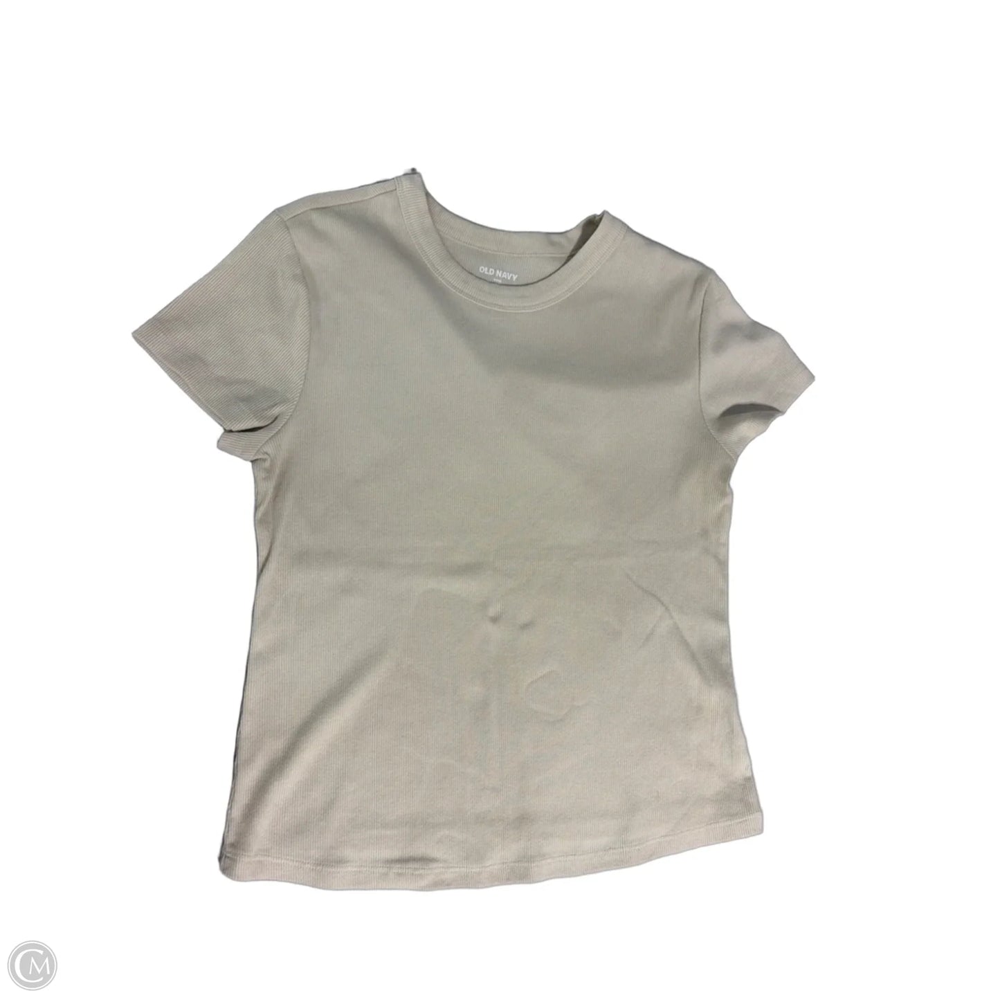 Top Short Sleeve By Old Navy In Cream, Size: L