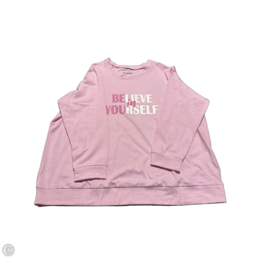 Top Long Sleeve By Romans In Pink, Size: 1x