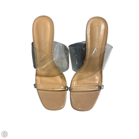 Sandals Heels Wedge By Sincerely Jules In Clear, Size: 9.5
