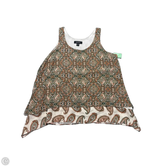Tank Top By Karen Kane In Green & Orange, Size: Xl