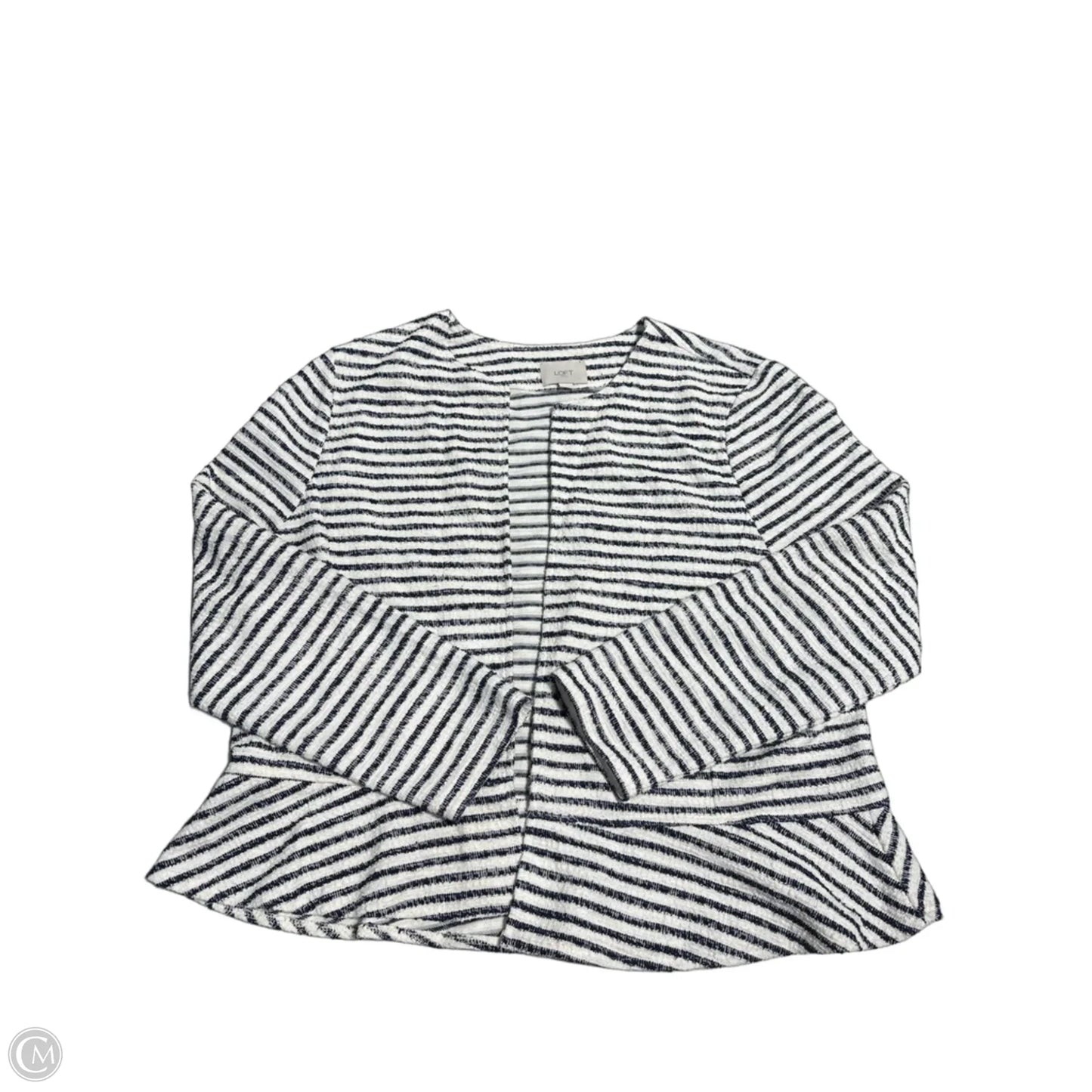 Top Long Sleeve By Loft In Striped Pattern, Size: Xl