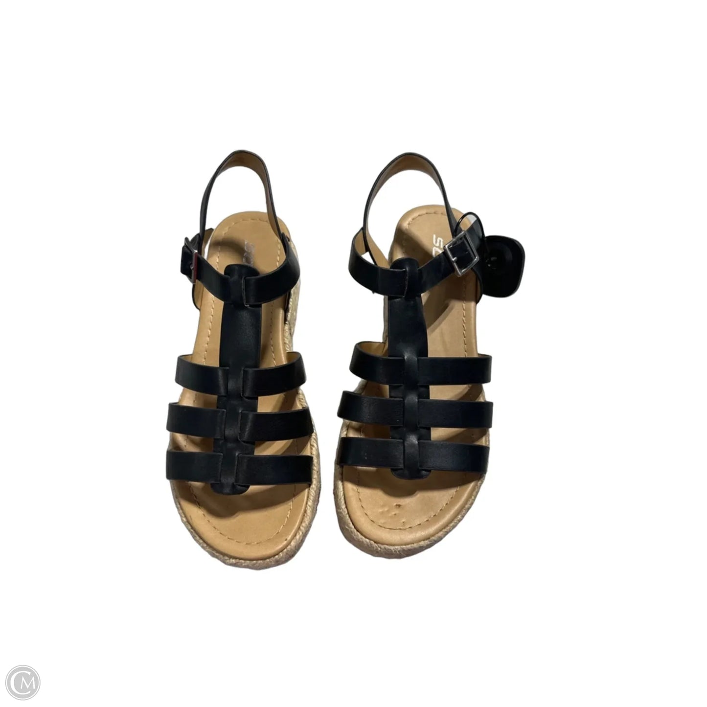 Sandals Flats By Soda In Black, Size: 8
