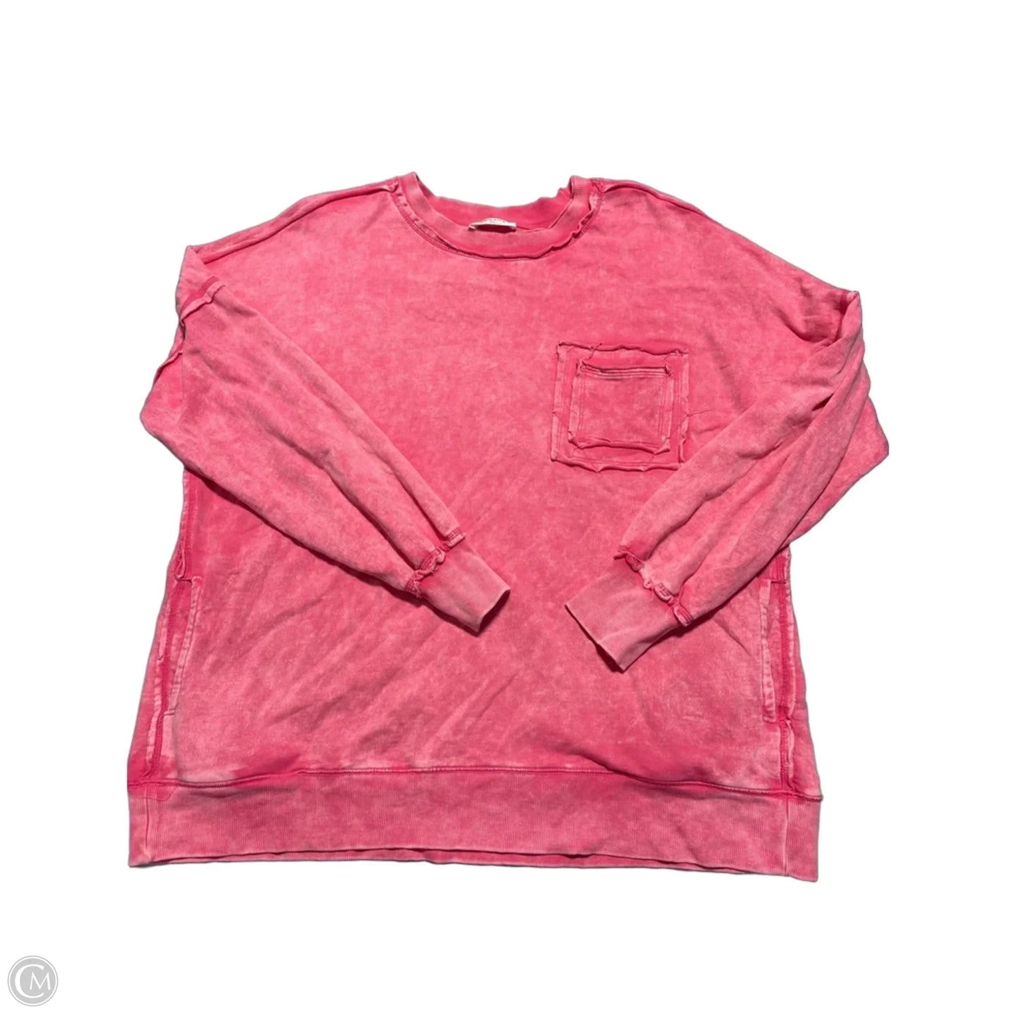 Top Long Sleeve By Zenana In Pink, Size: Xl