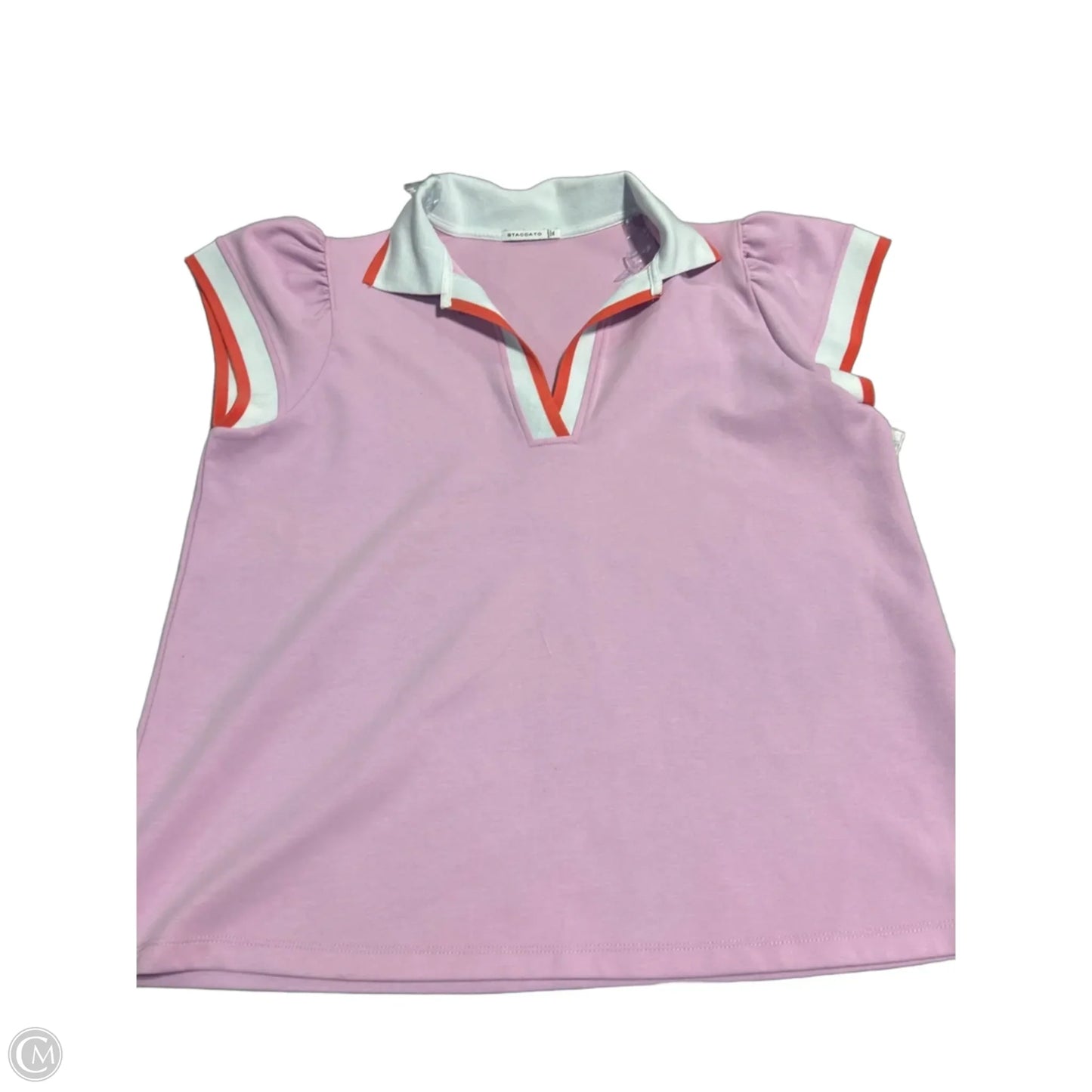 Top Short Sleeve By Staccato In Pink, Size: Xl