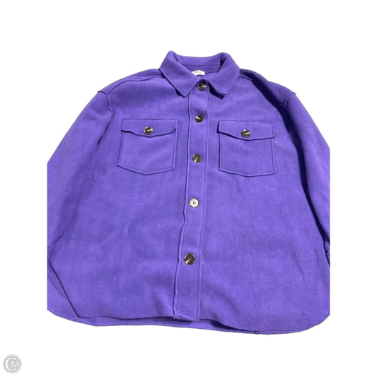 Jacket Fleece By Geegee In Purple, Size: L