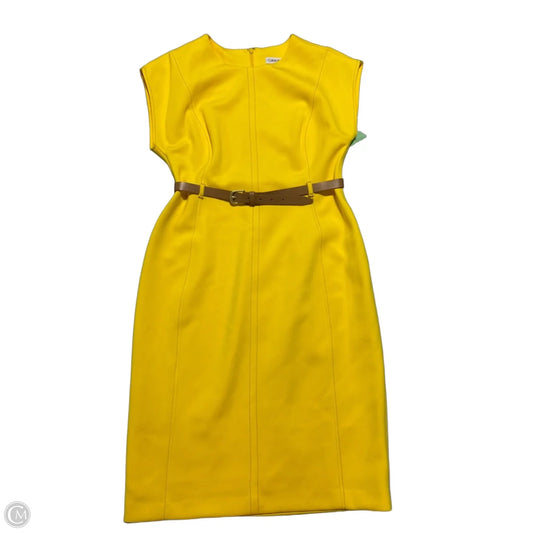 Dress Party Midi By Calvin Klein In Yellow, Size: M