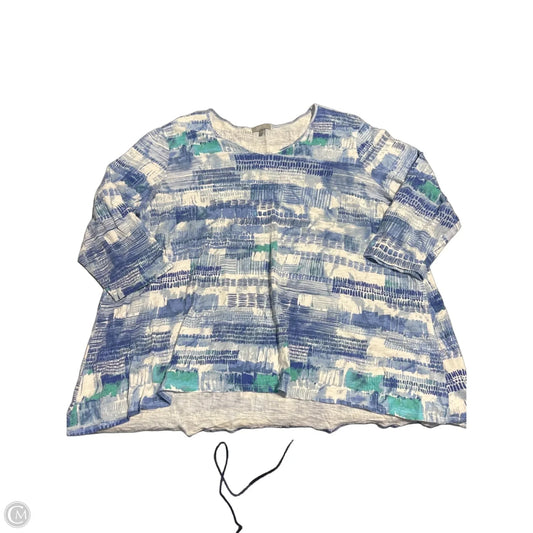 Top 3/4 Sleeve By Habitat In Blue, Size: 2x