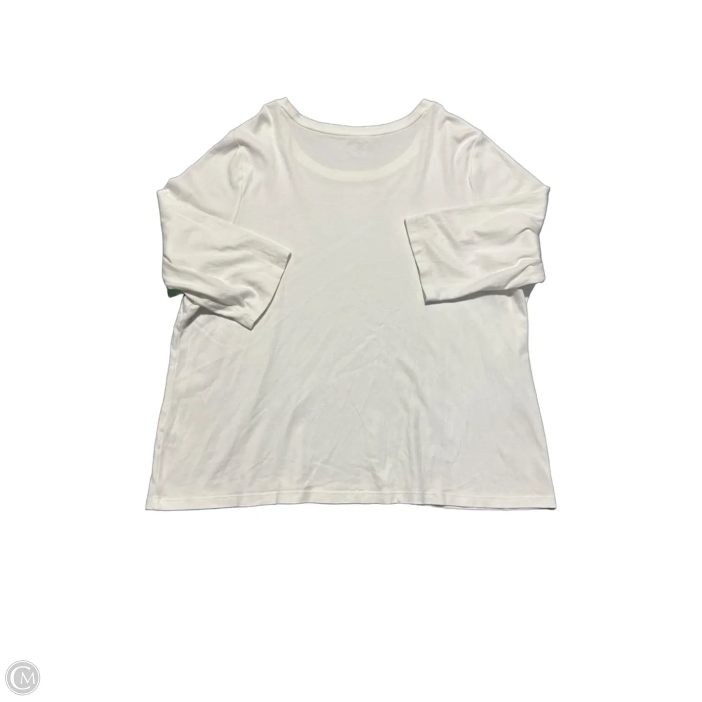 Top 3/4 Sleeve By Studio Works In White, Size: 3x