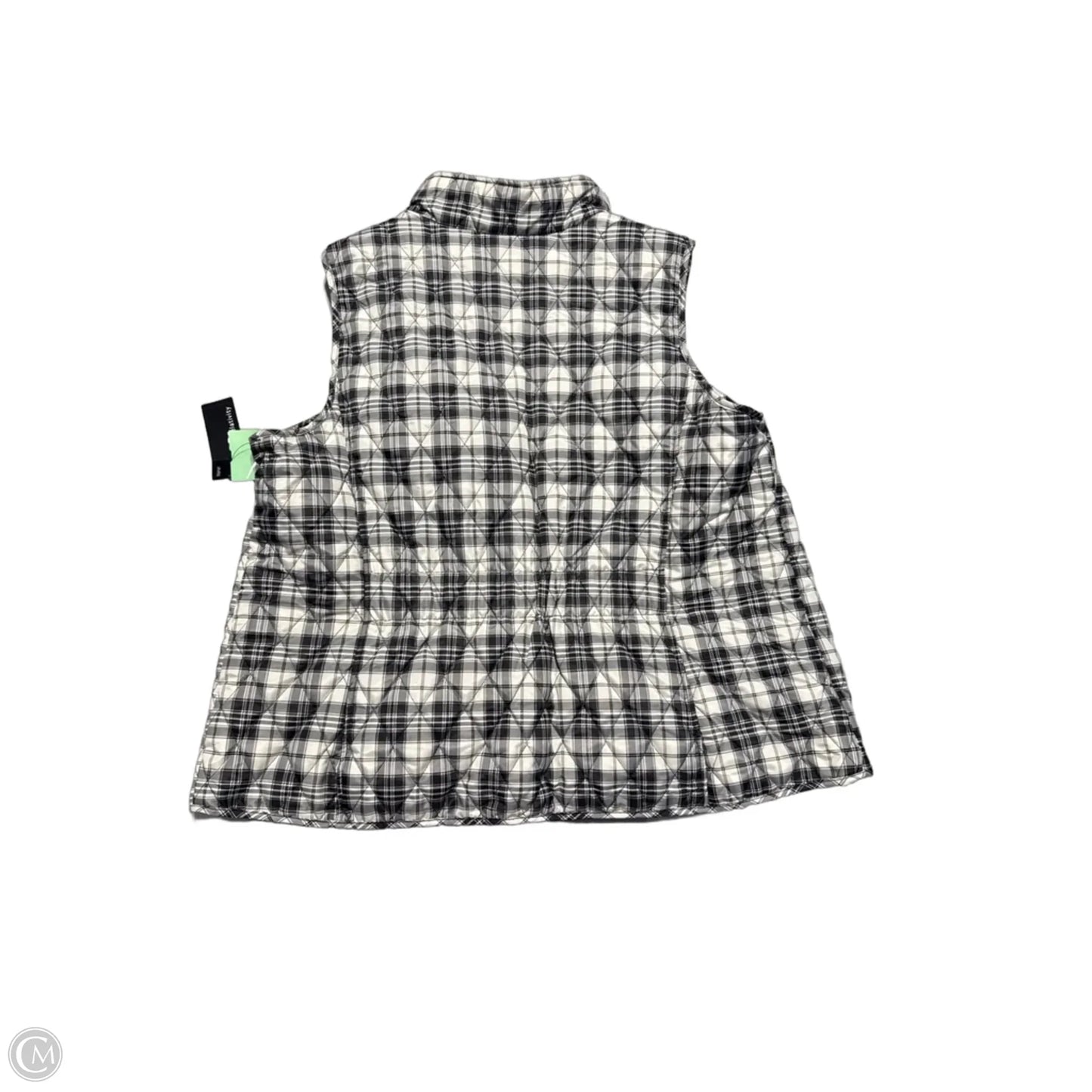 Vest Puffer & Quilted By Relativity In Black & White, Size: 3x