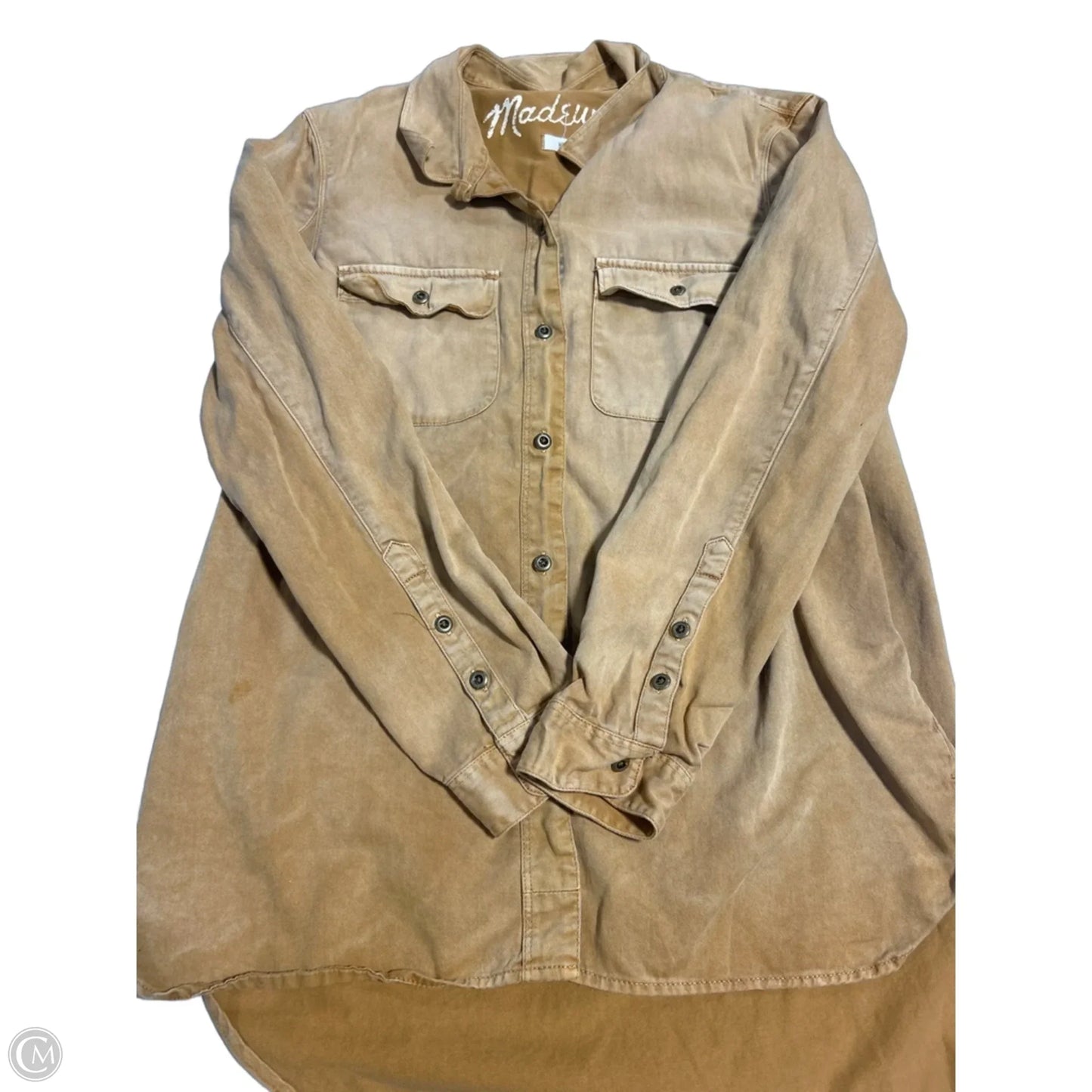 Top Long Sleeve By Madewell In Yellow, Size: M