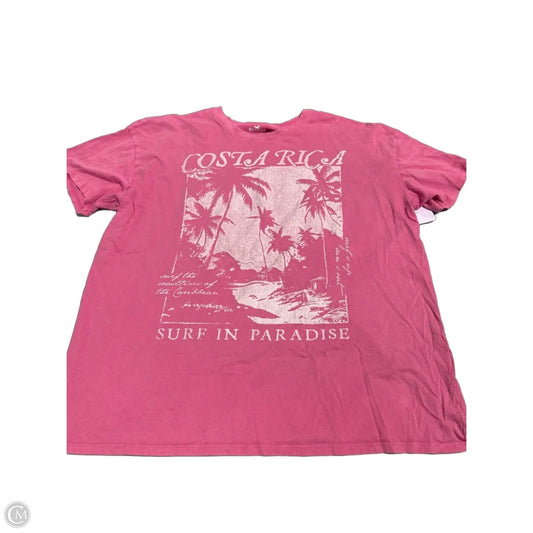Top Short Sleeve By Hollister In Pink, Size: Xl