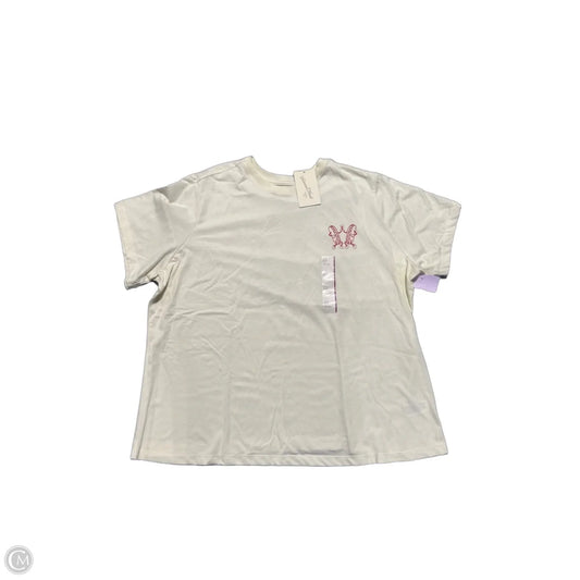 Top Short Sleeve By Universal Thread In Cream, Size: Xxl