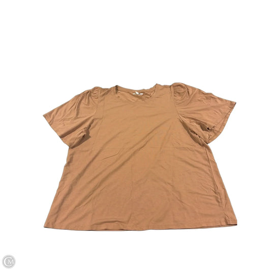 Top Short Sleeve By Maurices In Brown, Size: Xxl