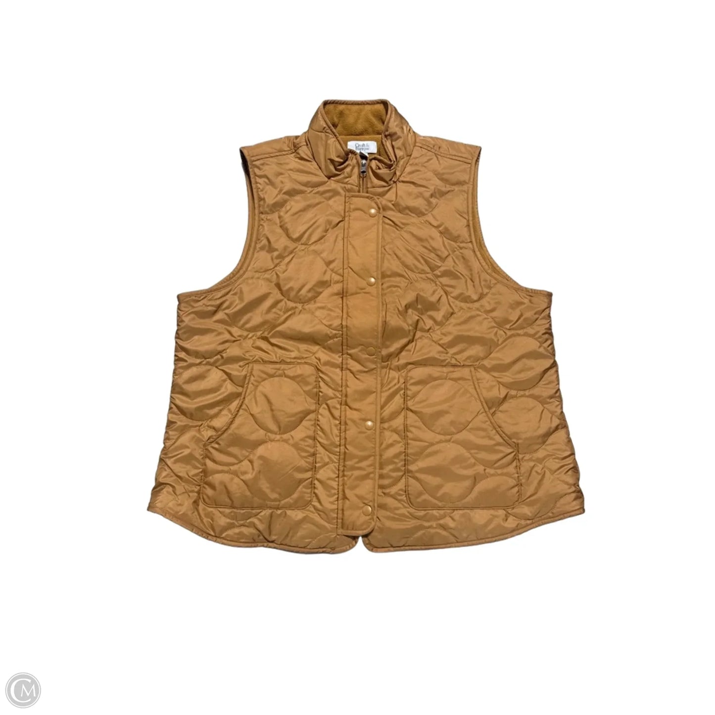 Vest Puffer & Quilted By Croft And Barrow In Tan, Size: Xxl