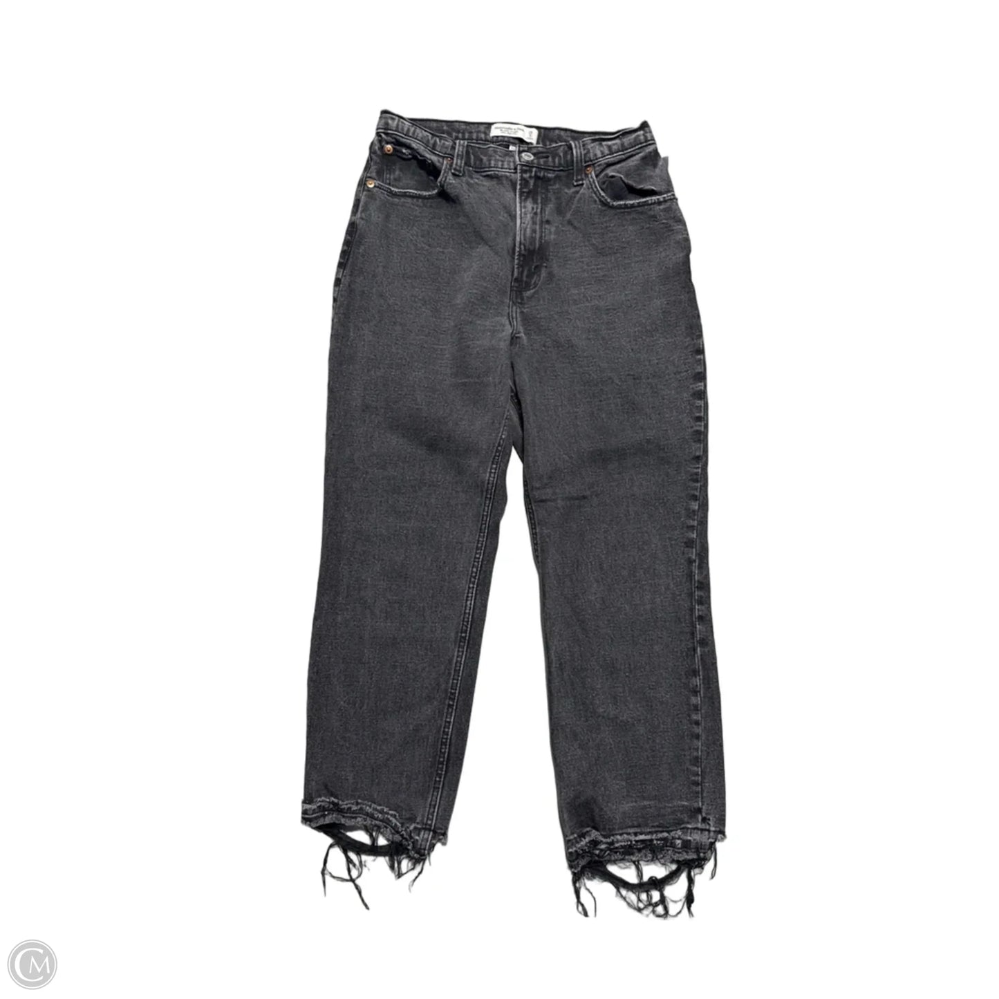 Jeans Straight By Abercrombie And Fitch In Black, Size: 6