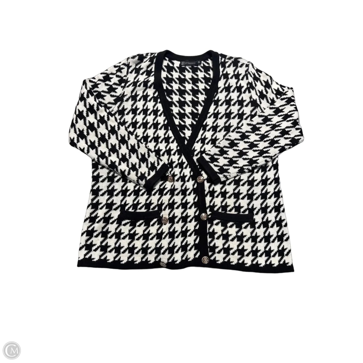 Cardigan By New York And Co In Black & White, Size: 2x