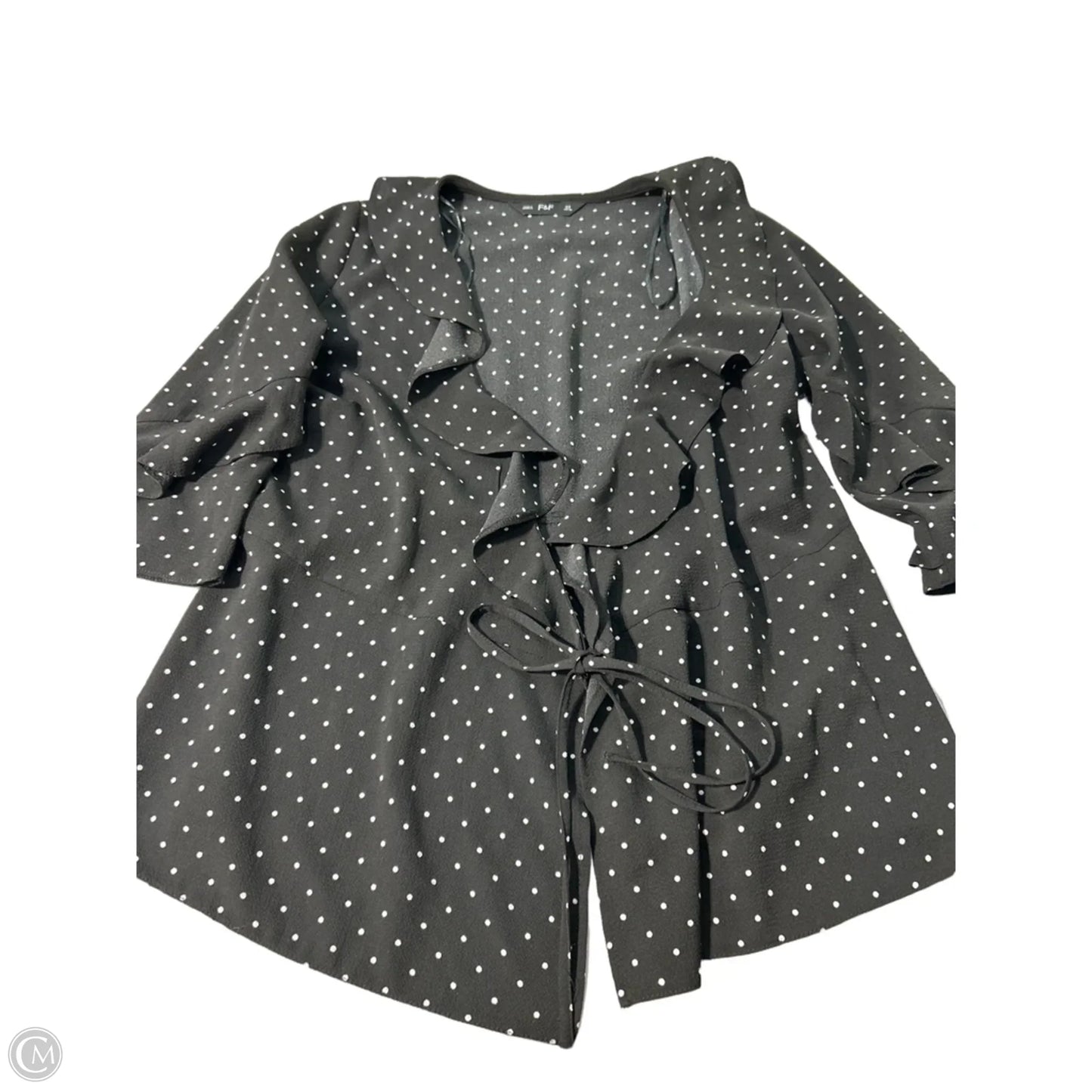 Top Short Sleeve By F&f In Polkadot Pattern, Size: S
