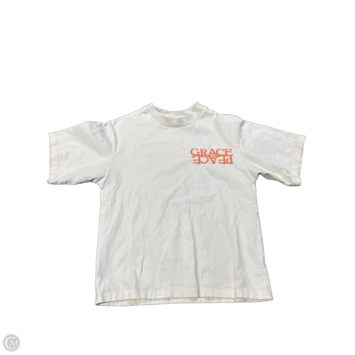 Top Short Sleeve By Grace In Cream, Size: Xs