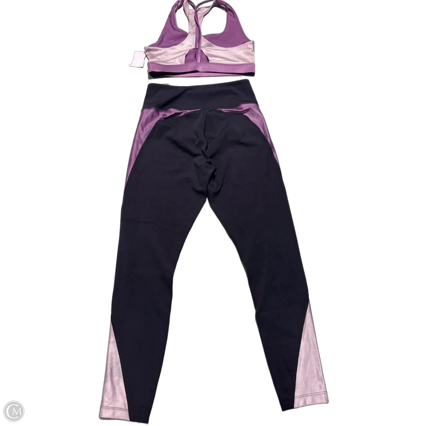 Athletic Pants 2pc By Peloton In Black & Purple, Size: S
