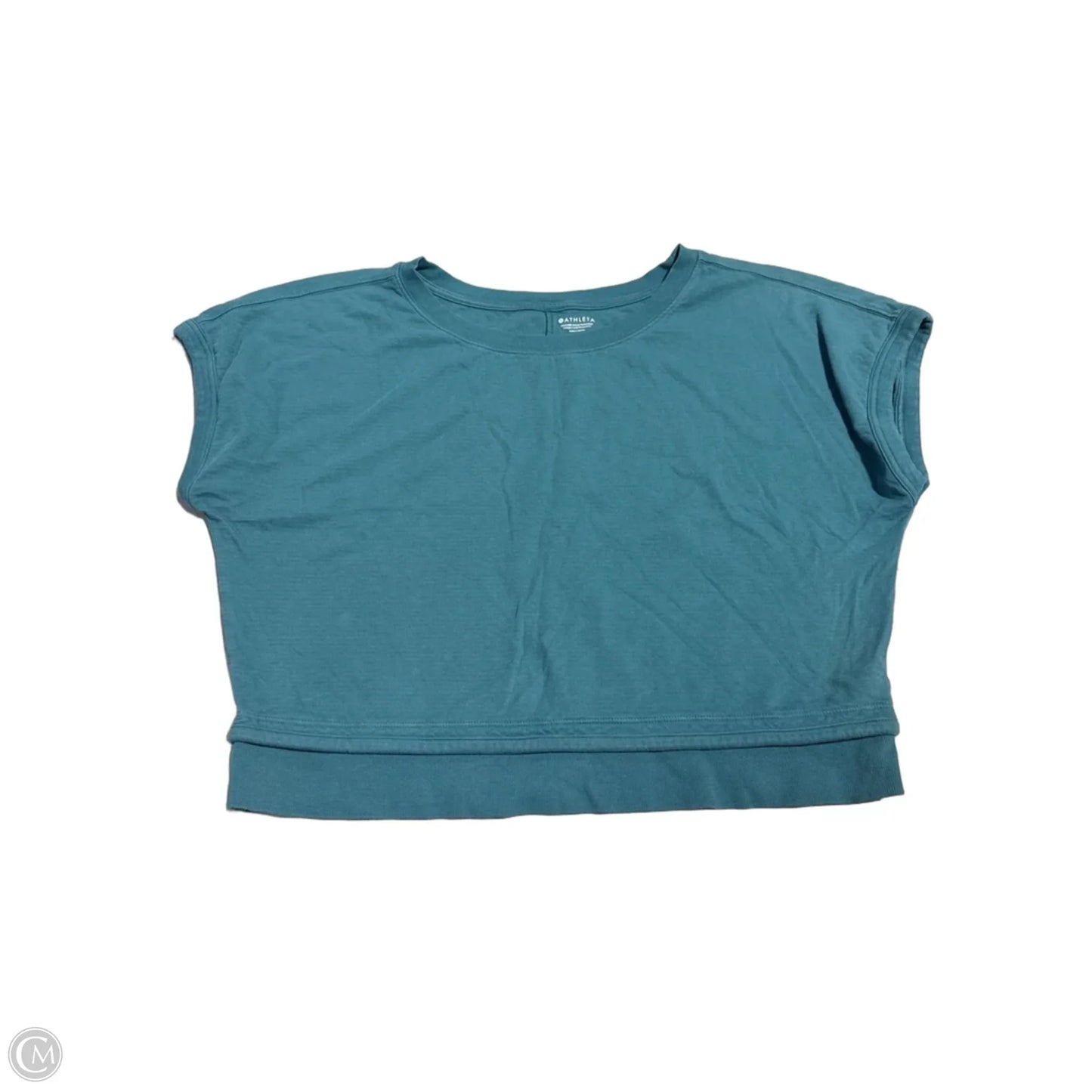 Top Short Sleeve By Athleta In Blue, Size: M